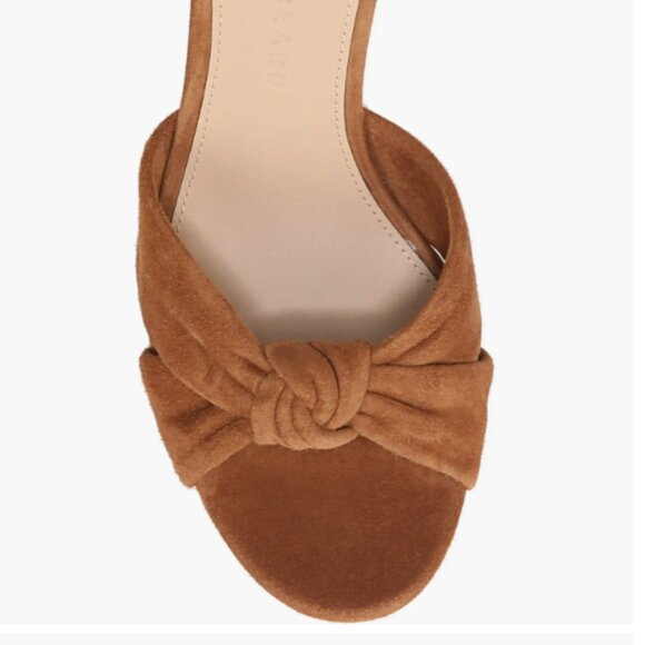 NWOB NEW Veronica Beard Ganita Sandal Block Knotted Suede Heel 9 - Picture 6 of 12